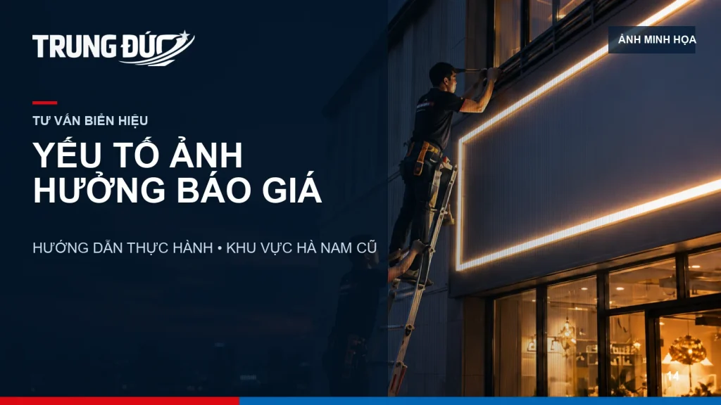 Ảnh minh họa các dữ liệu dùng để lập báo giá biển quảng cáo, không phải ảnh dự án thực tế