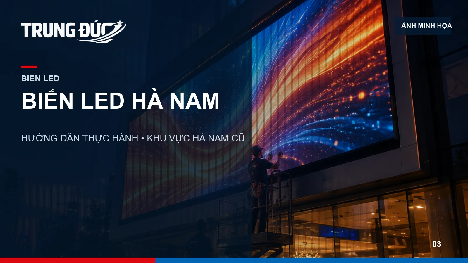Minh họa các dạng biển LED dùng cho nhận diện và hiển thị thông tin tại khu vực Hà Nam