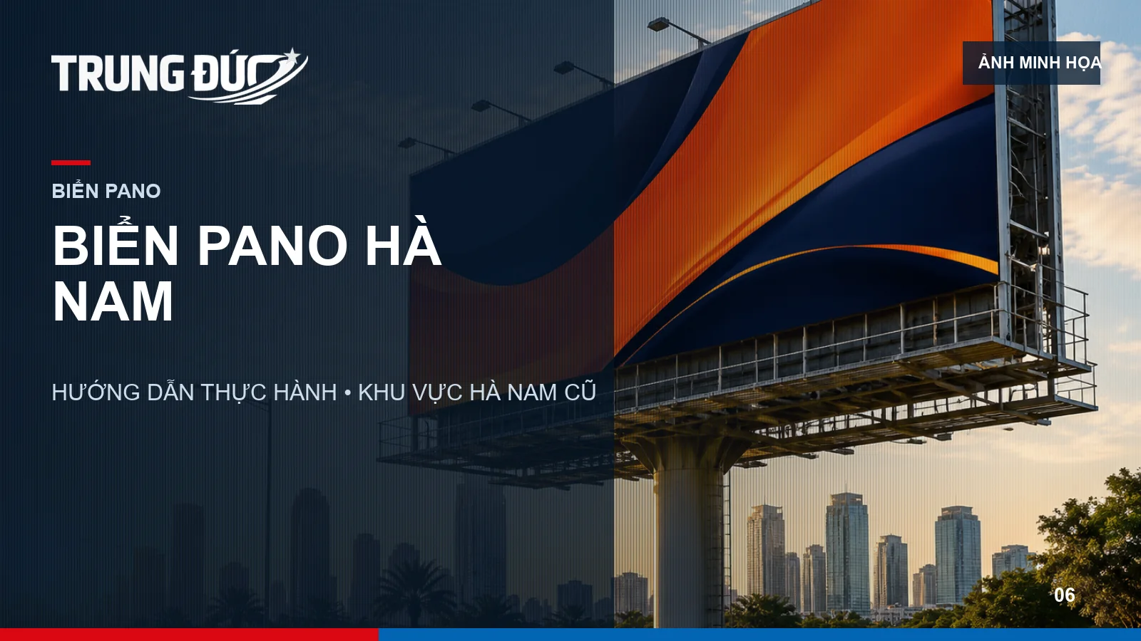 Minh họa biển pano cỡ lớn tại một không gian ngoài trời ở khu vực Hà Nam