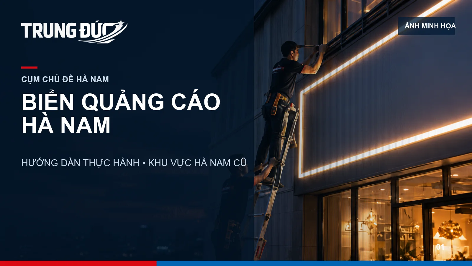 Minh họa các loại biển quảng cáo dành cho cửa hàng và doanh nghiệp tại khu vực Hà Nam