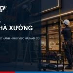 Ảnh minh họa hệ biển thương hiệu, chỉ dẫn và biển báo an toàn trong khuôn viên nhà xưởng tại Hà Nam